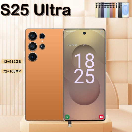 I25 Ultra 5G Smartphone, Unlocked Cell Phone, 6.8" HD Screen Unlocked Phones, , 6000mAh Battery, Built in Pen, 12+512GB, Android 14, Face ID+Fingerprint Lock