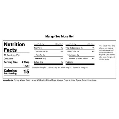 Sea Moss Gel - Mango Flavor 16oz