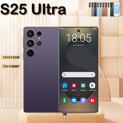 I25 Ultra 5G Smartphone, Unlocked Cell Phone, 6.8" HD Screen Unlocked Phones,  , 6000mAh Battery, Built in Pen, 12+512GB, Android 14, Face ID+Fingerprint Lock
