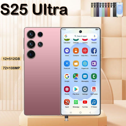 I25 Ultra 5G Smartphone, Unlocked Cell Phone, 6.8" HD Screen Unlocked Phones,  , 6000mAh Battery, Built in Pen, 12+512GB, Android 14, Face ID+Fingerprint Lock